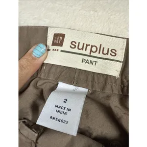 Gap Pants‎ Womens Size 2 Surplus Cinch Up Pants Chino Flat Front VTG Y2K thumbnail 2