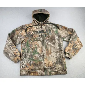 Cabelas Thick Realtree Camo Fleece Lined Hoodie Full Zip Jacket Hunting - MEDIUM thumbnail 11