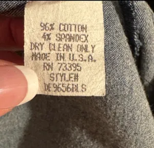 Vintage 90s Western Denim Pencil Jean Skirt Floral Ruffle 10 Bloomingdale’s USA thumbnail 6