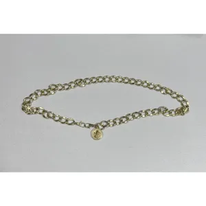 Womens Gold Tone Medallion Chunky Chain Link Belt 41" Long Y2K Party Fashion thumbnail 4
