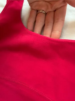 Aritzia TnAction Butter Scoop Neck Longline Tank‎ Bra Top Pink XL thumbnail 4