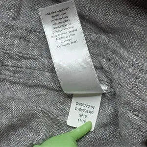 Athleta Cabo Linen Jogger Pants Women 8 Gray 100% Linen Drawstring Zip Pockets thumbnail 9