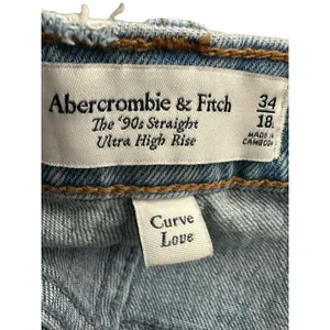 Abercrombie Fitch Jeans 34/18L The 90's Relaxed Ultra High Rise Curve Love CD1-8 thumbnail 2