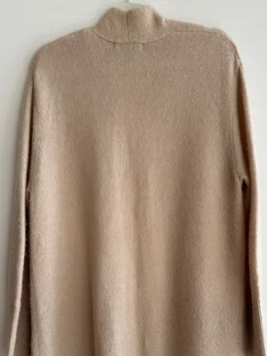 Banana Republic Long Lightweight Open Cardigan, Tan, Size Medium thumbnail 11