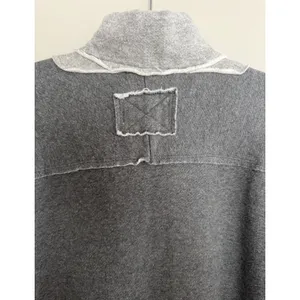 We The Free x Free People Kassey Half Zip Sweatshirt Two Tone Gray Size Small thumbnail 4