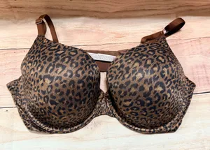 Victoria's Secret Body‎ By Victoria Leopard Print Push-Up Bra Brown 40D thumbnail 1