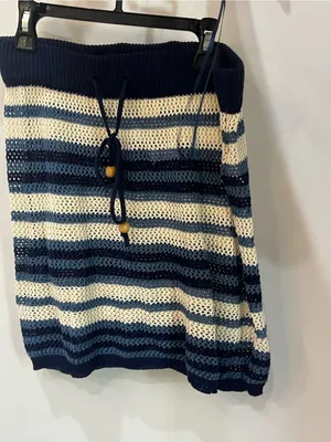 C&C California striped knit two piece set navy blue cream color Medium thumbnail 4