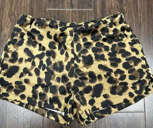 MINE Studded‎ Leopard Print Shorts Black thumbnail 1