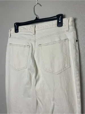 Abercrombie & Fitch 90’s Straight Ultra High Rise Off-White Jeans Size 31L thumbnail 9