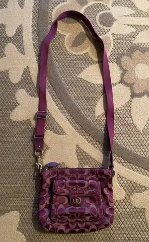 Coach Purple  Crossbody Purse thumbnail 1