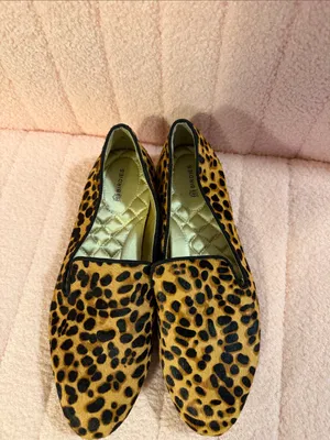 Birdies The Starling Cheetah Calf Hair Slip On Loafer Size 8.5 thumbnail 3