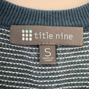 Title Nine Improv Short Sleeve Sweater Dress Small Teal Blue Gorpcore Athletic thumbnail 9