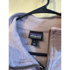 Patagonia Organic Cotton Quilt Snap-T Pullover L Quiet Violet 1/4 Zip thumbnail 5