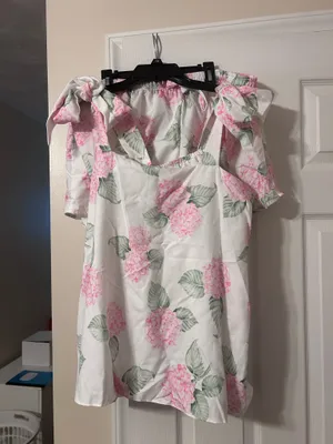 Flowery Tank Pajama Shorts Set thumbnail 2