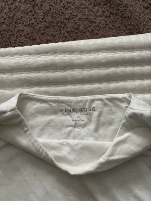 Pink Rose White Basic High Neck Tank thumbnail 2