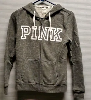 PINK - Victoria's Secret Grey zip up hoodie thumbnail 1
