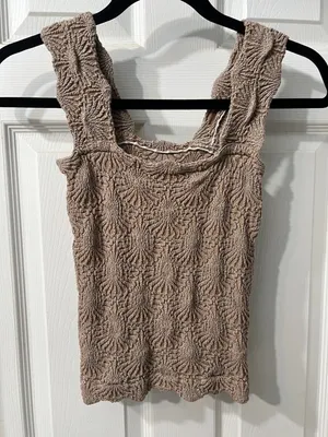 Free People Intimately Love Letter Cami Tan Size M/L thumbnail 5