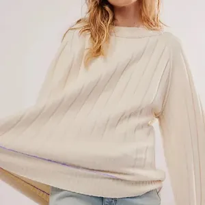 Free People Venus tunic Cream Cowl Neck Sweater size M oversized‎ cozy thumbnail 3