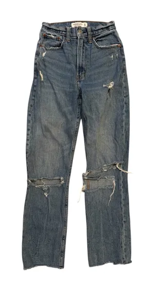 Abercrombie Jeans Curve Love Ankle Straight Ultra High Size 00 thumbnail 1