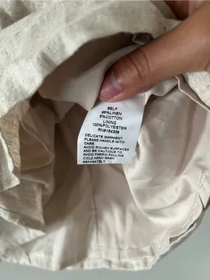 SNDYS Beige Linen Cotton Strapless Mini Dress XS Coastal Resort Euro Summer thumbnail 4