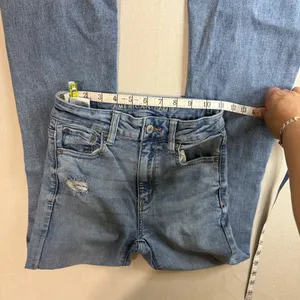 American Eagle Outfitters Light Blue Flare Jeans thumbnail 7