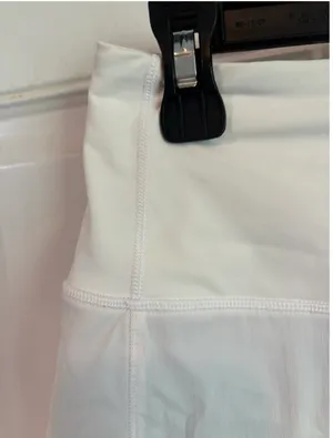Size 6 Lululemon White High-Rise 4" speed up shorts thumbnail 6