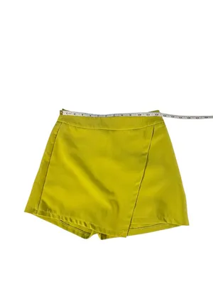 Sincerely Jules Chartreuse Skort S Wrap Mini High Waist Tenniscore Y2K thumbnail 6