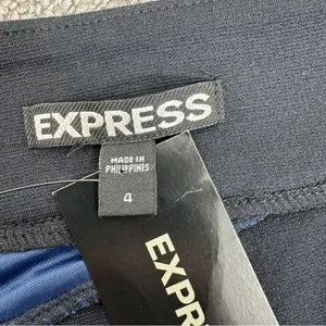 Express Knit Sequin Panel Mini Skirt Blue Black‎ Size 4 thumbnail 8