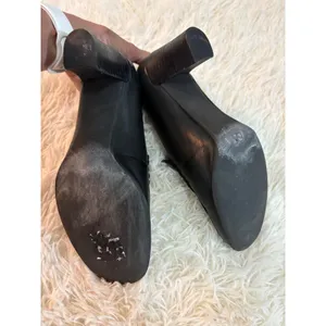 Franco Sarto leather Block Heel Loafers Black Shoes Women's Size 6.5M Euro‎ 37 thumbnail 5