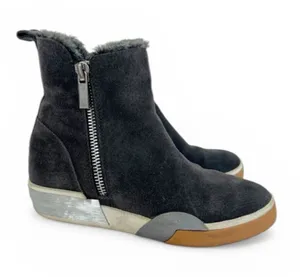 Dolce Vita Zelma Zip High Top Sneaker Booties Gray Size 8 thumbnail 1