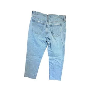 Old Navy Womans Sky High Straight distressed, Button fly -cut off jeans Sz 14 thumbnail 2