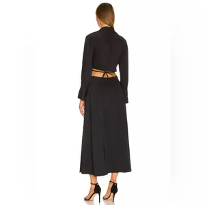Young Fabulous & Broke YFB Derby Cutout Midi Brown Shirtdress‎ Dress Size Small thumbnail 16