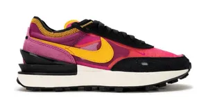 Nike Waffle One Athleisure Sneakers Fuchsia University Gold Streetwear thumbnail 1