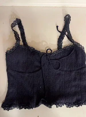 Edikted Lacey Knit Tank Top thumbnail 1