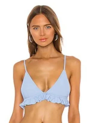 Tularosa Hazel‎ Bikini Swim Top in Sky Blue size Small NWT thumbnail 1
