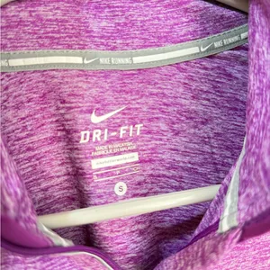 Nike Women's Heathered Purple Quarter-Zip Sweatshirt thumbnail 2