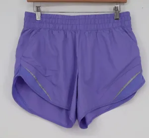 Athletic Works Womens Purple Mesh Trim Running Shorts Size M 8-10 thumbnail 1