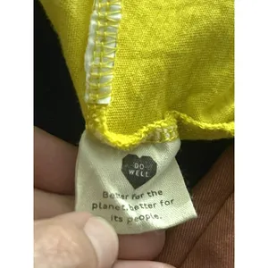 Madewell Womens Blouse Top Tank Sleeveless Preppy Bohemain Boho Yellow Sz Small thumbnail 8