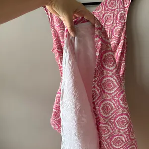 Roller Rabbit Women’s Pink Silk and Cotton Émane‎ Rose Medallions Dress Size XL thumbnail 8