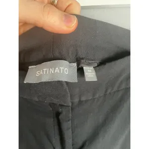 Satinato Black Ankle Trousers Work Pants Office Stretch Minimalist Neutral 10 thumbnail 4