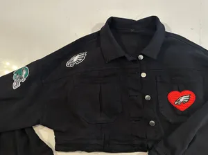 Philadelphia Eagles Jacket Black Size L thumbnail 3