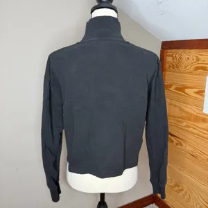 Outdoor Voices Half Zip Cropped Pullover Sweatshirt Black Medium M Activewear thumbnail 3