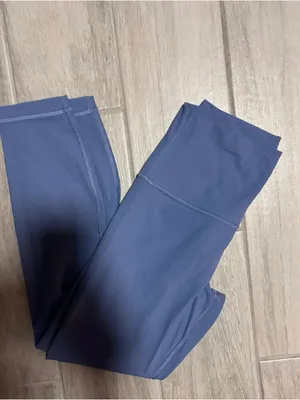 Lululemon Align‎ High Rise Ribbed Pant 25” Oasis Blue size 6 thumbnail 5