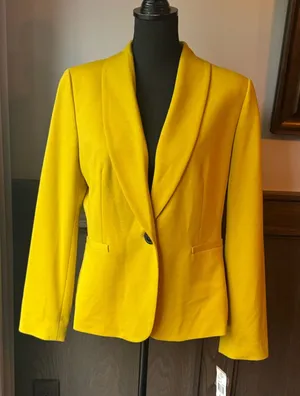 9 & Co. Women's Blazer Jacket in citrine nwt 12 thumbnail 1