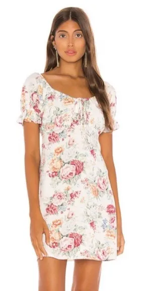 Revolve Auguste White Floral Mini Dress thumbnail 1