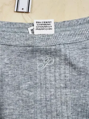 VICTORIA’S SECRET PINK Multi Rib Cami Tank Medium Grey Scoop Neck Fitted XL thumbnail 5