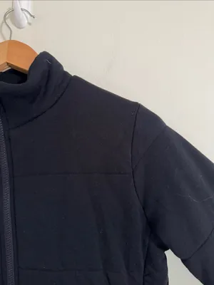 Three Dots Black Quilted Jacket with Stand-up Collar size XS thumbnail 8