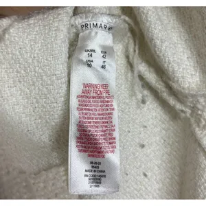 Primark Cream Oversized Shacket Shirt Jacket Textured Cozy‎ Minimalist Casual 10 thumbnail 8