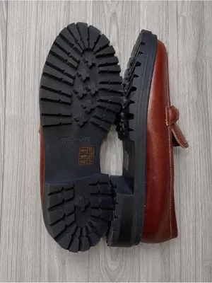 Madewell Bradley Lugsole Loafers Leather Penny Chunky Brown Cherry Wood 9.5 thumbnail 4