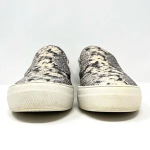 Steve Madden Gills Natural Snake Embossed Vegan Leather Slip-On Sneakers Size 7 thumbnail 3